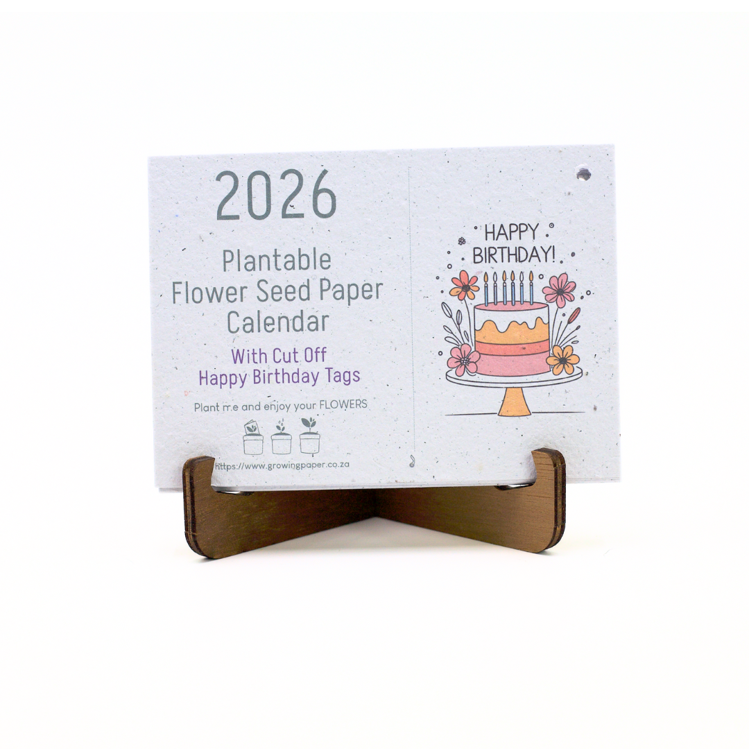 Birthday Seed Paper 2026 Calendar