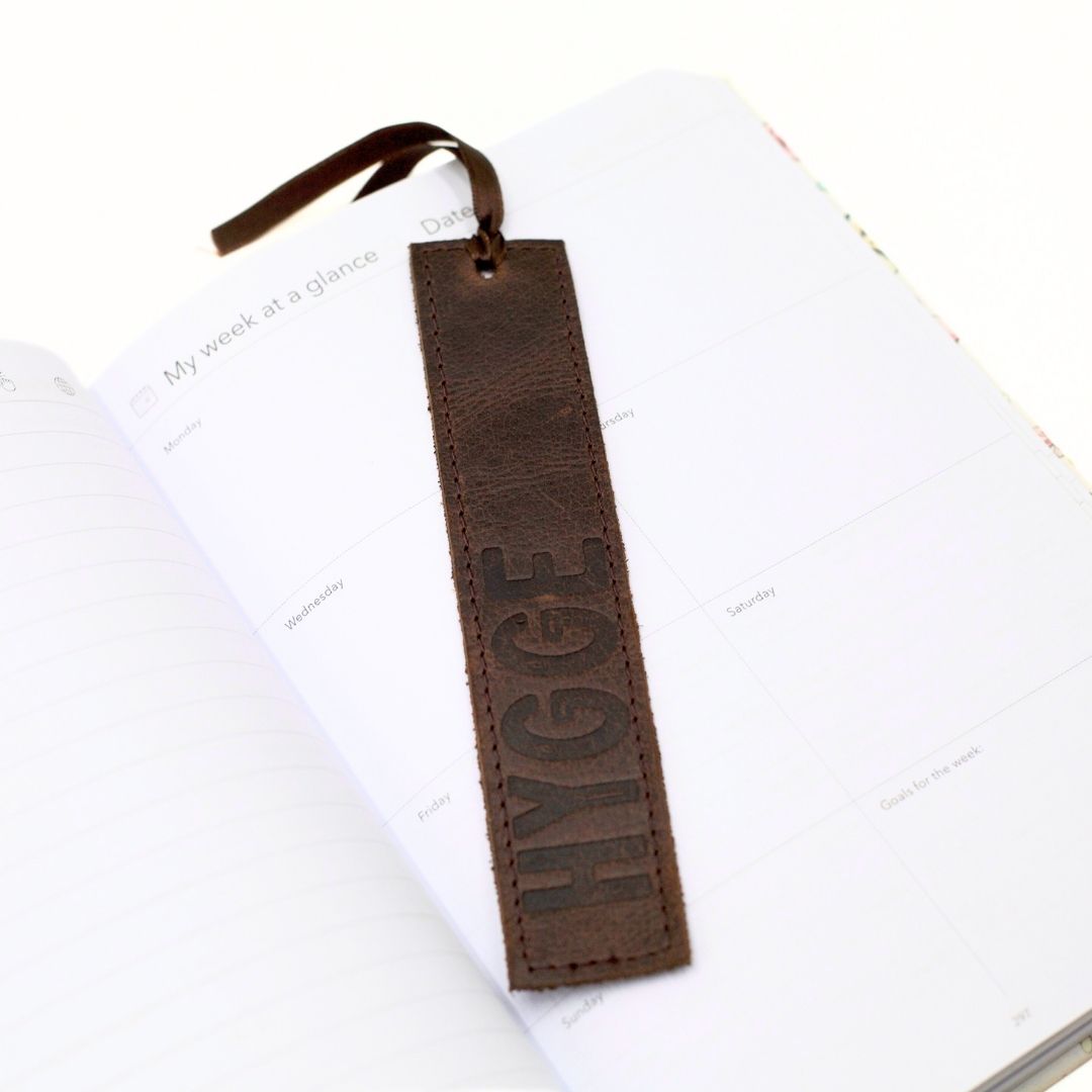 Genuine Leather Hygge Bookmark