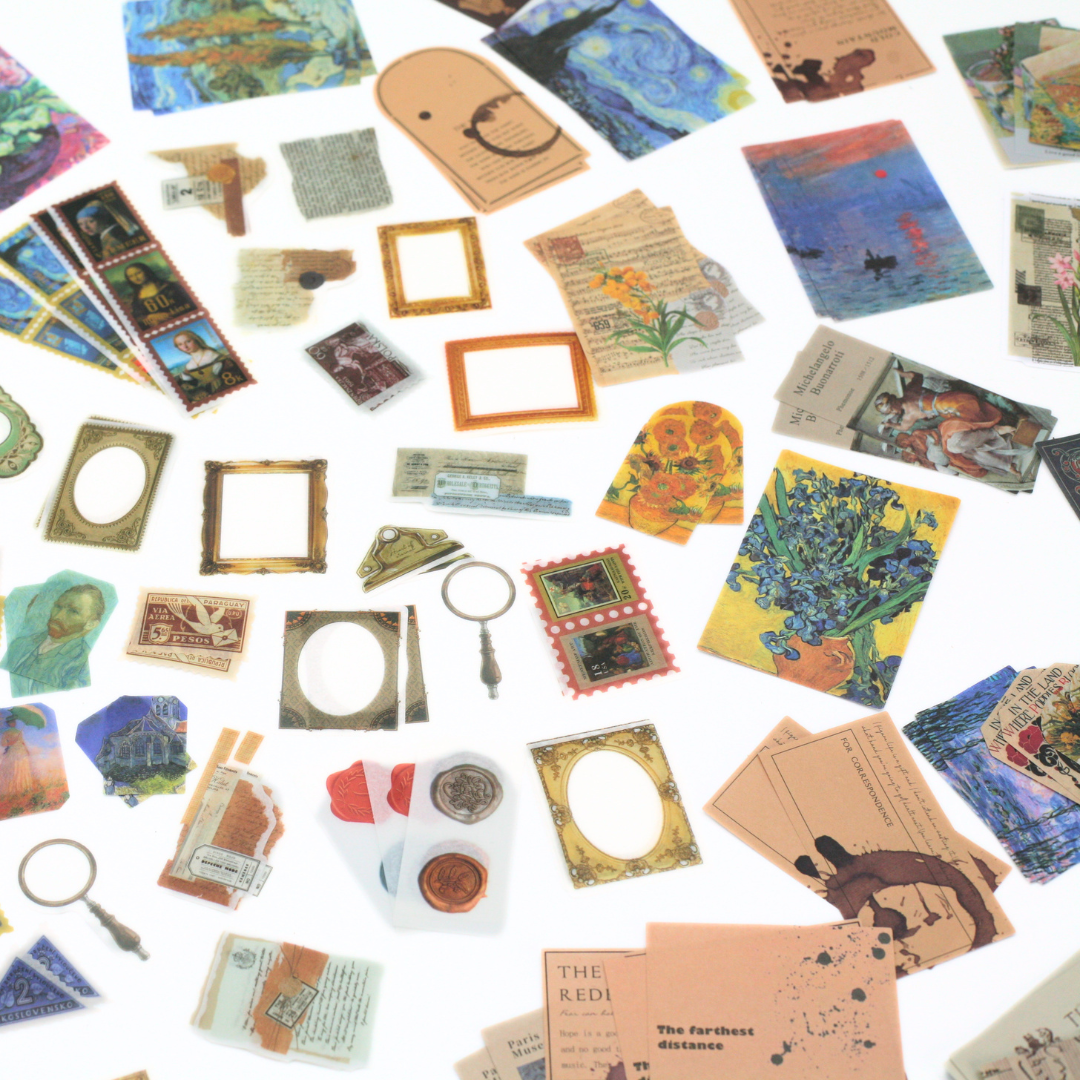 Junk Journaling Sticker Pack - Fine Art