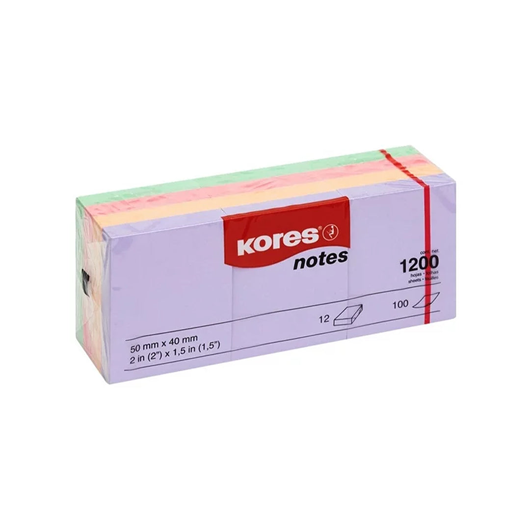 Image shows a set of Kores sticky memo pads
