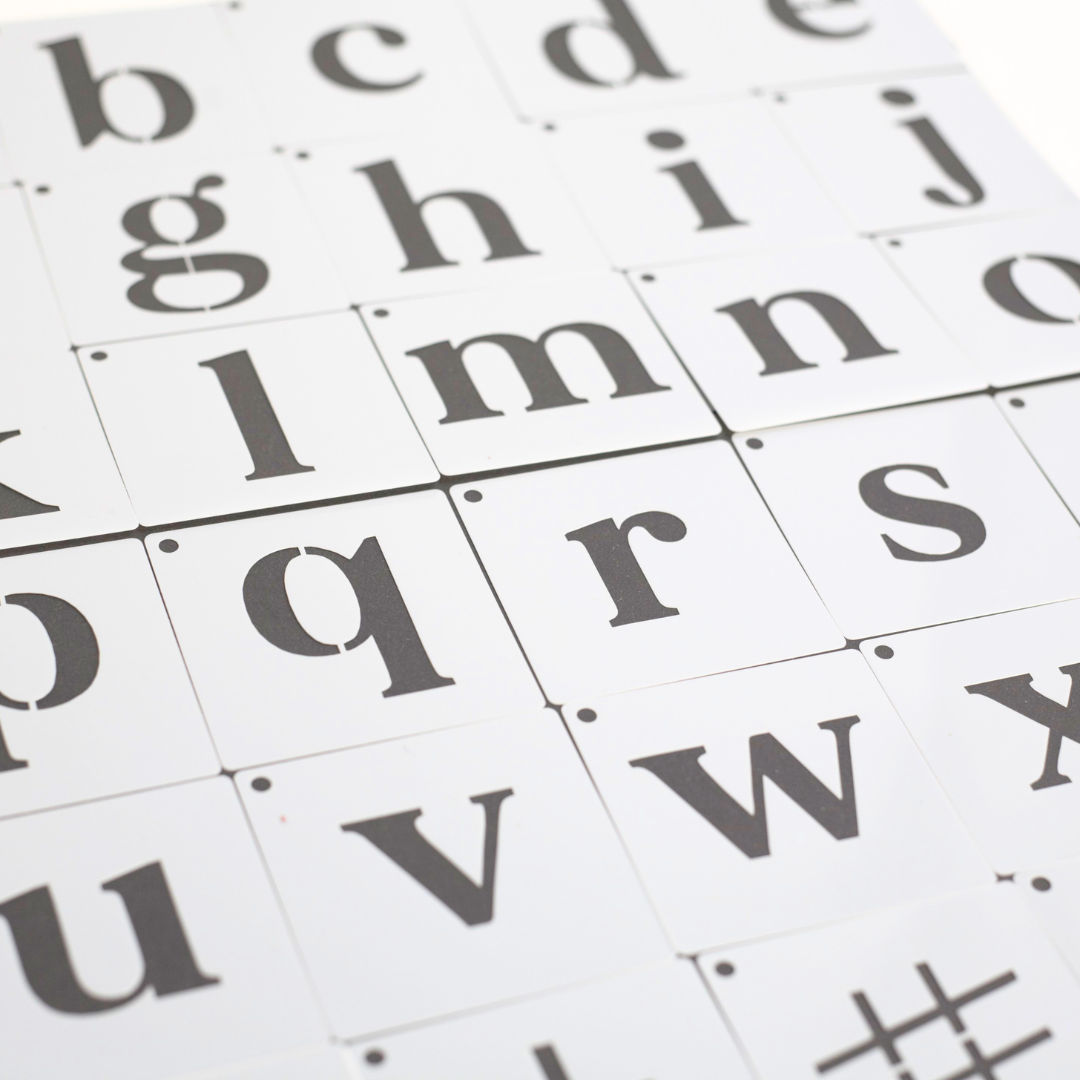 Letters, Numbers and Symbols Journaling Stencil Set