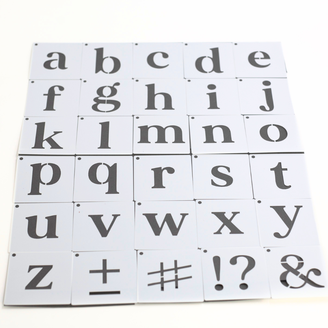 Letters, Numbers and Symbols Journaling Stencil Set
