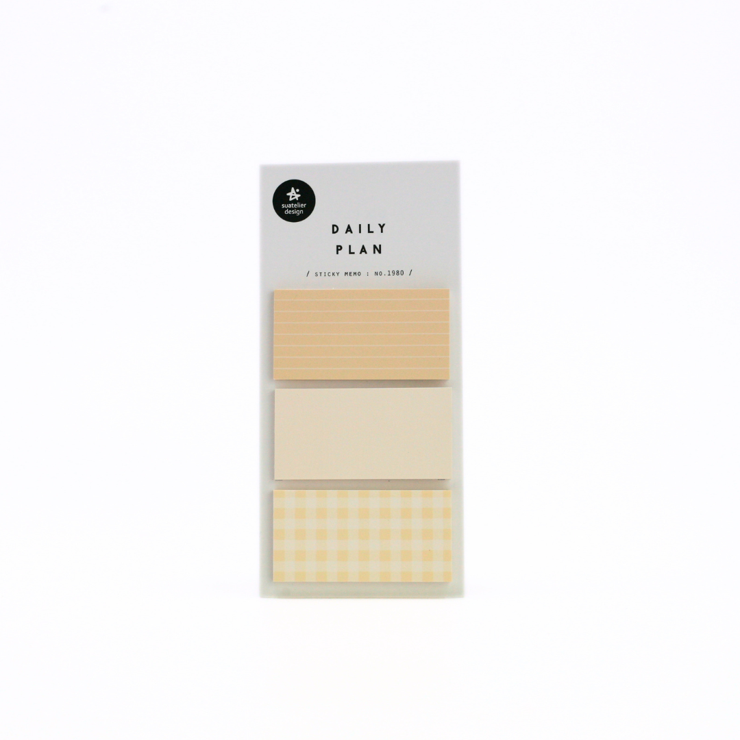 Daily Plan - Set of 3 Memo Pads