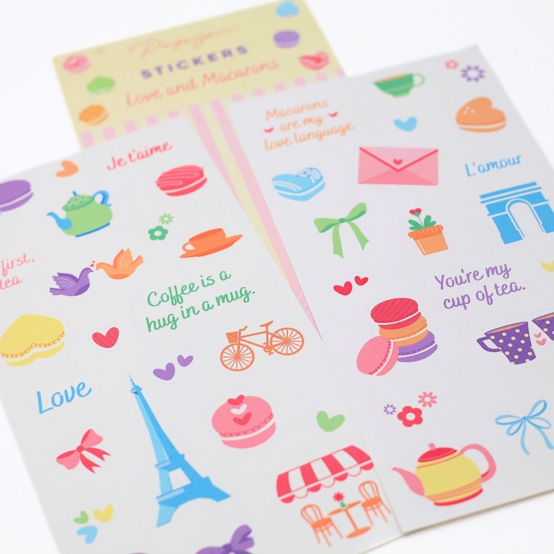 Love & Macaron Sticker Pack