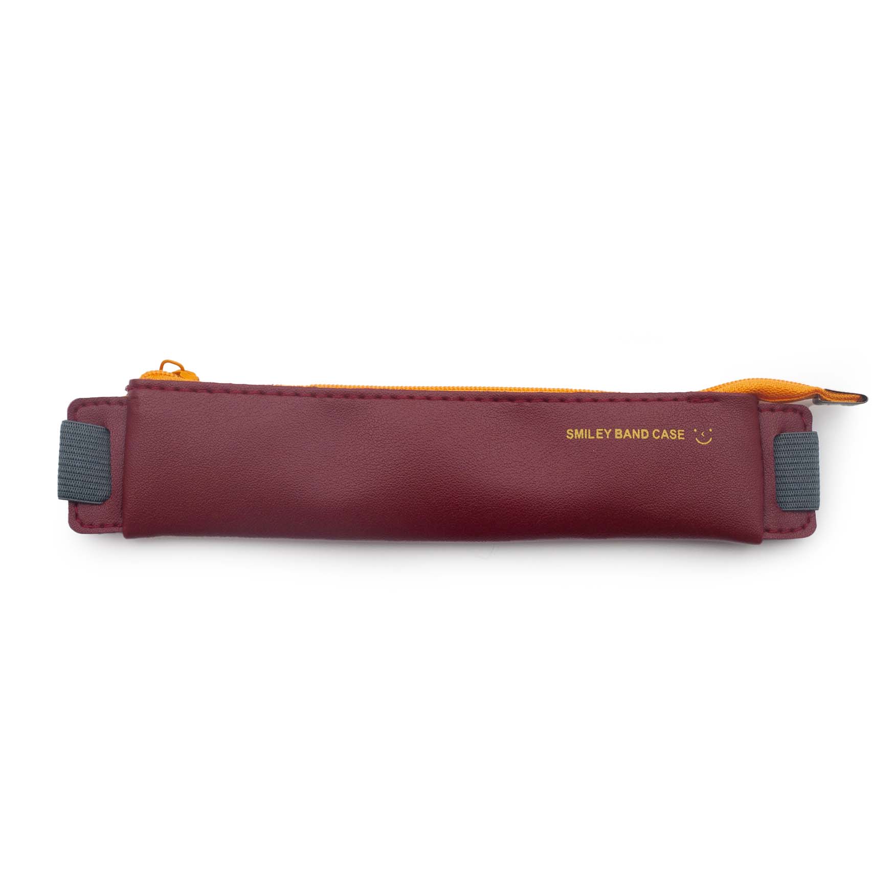 Image shows a maroon diary/pencil pouch