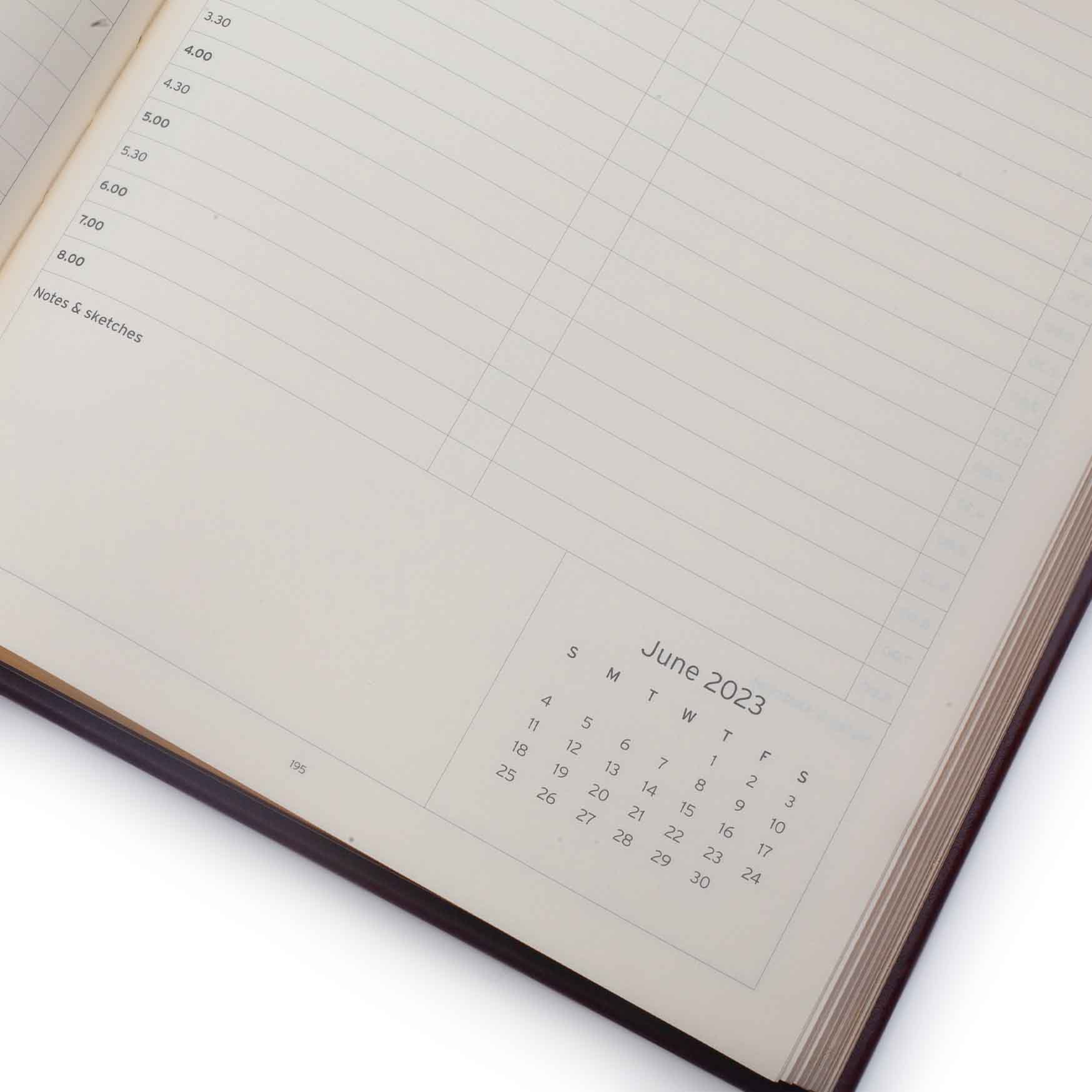 2026 Rustik Mauriati Executive Diary – A4 Leather Diary – The Papery