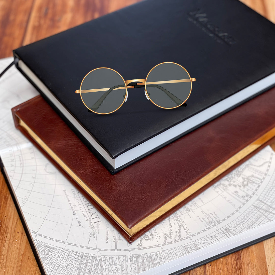 Image shows Mauriati leather diaries