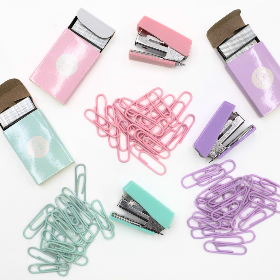 Mini Pastel Stapler Set