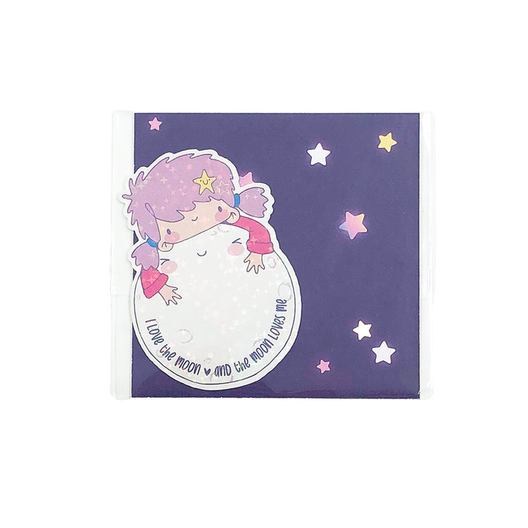 Image shows moon holographic sticker 