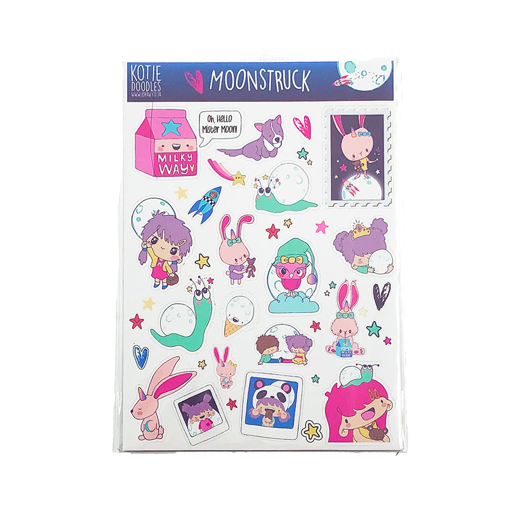 Image shows a space themed sticker pack