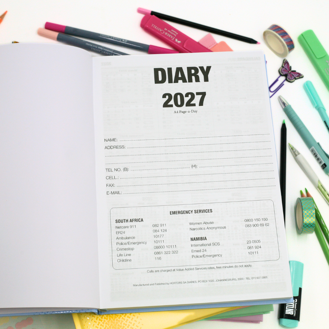 Pastel A4 Diary 2027