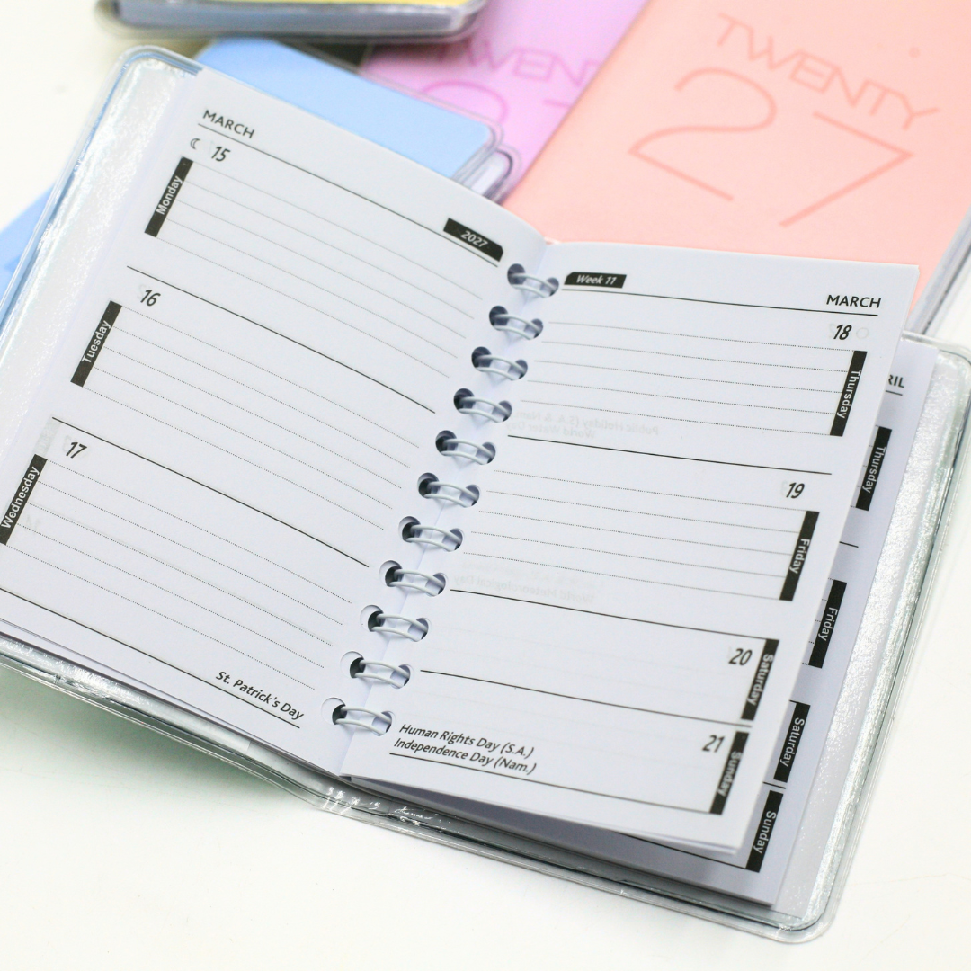 PVC Pocket Diary 2027 Week-to-view