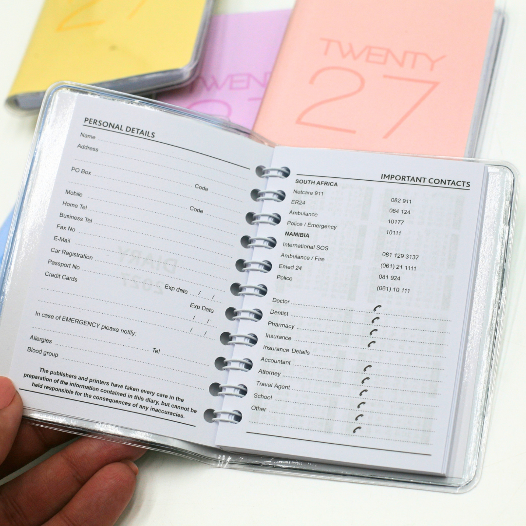 PVC Pocket Diary 2027 Week-to-view