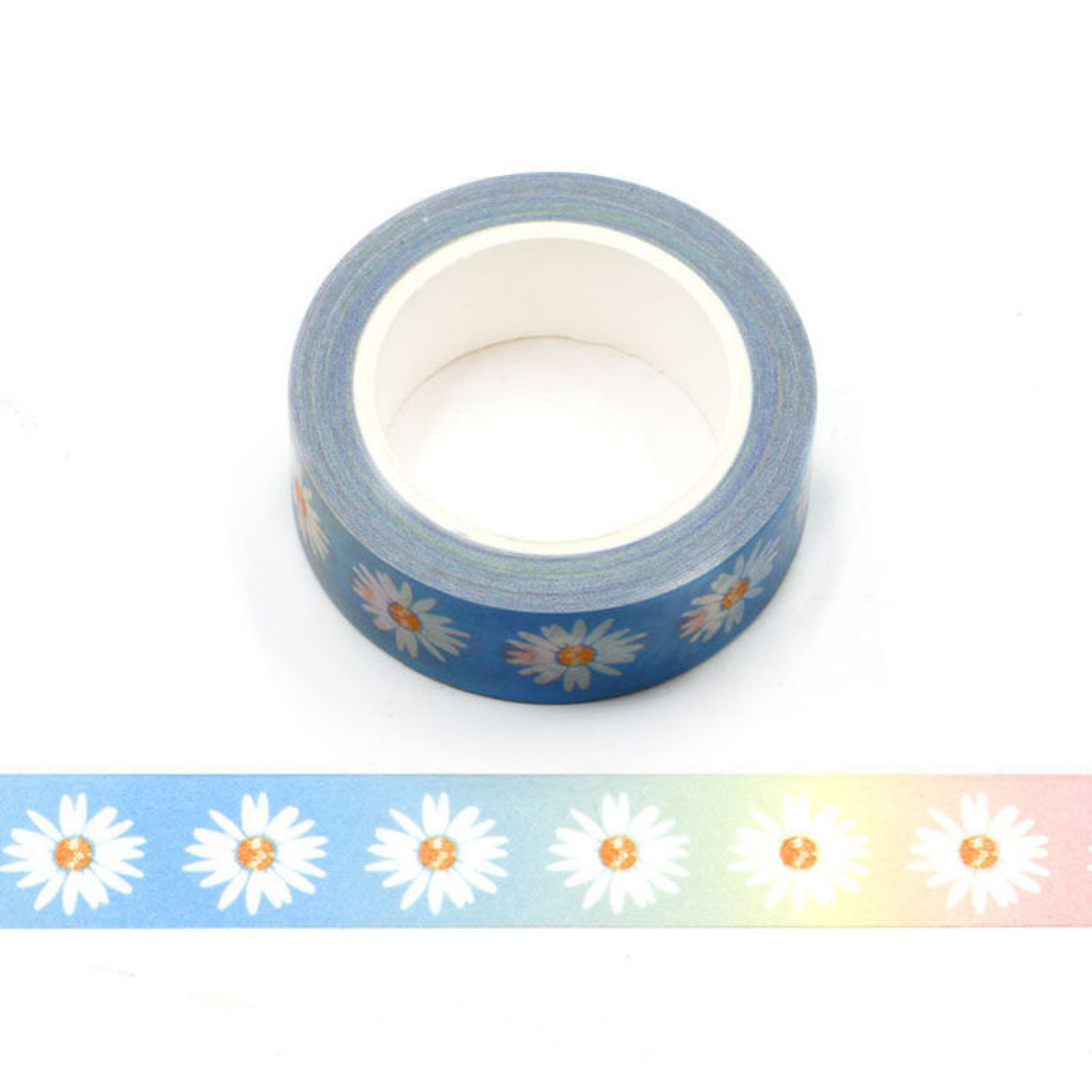 FL10-116  Rainbow Daisies Washi Tape