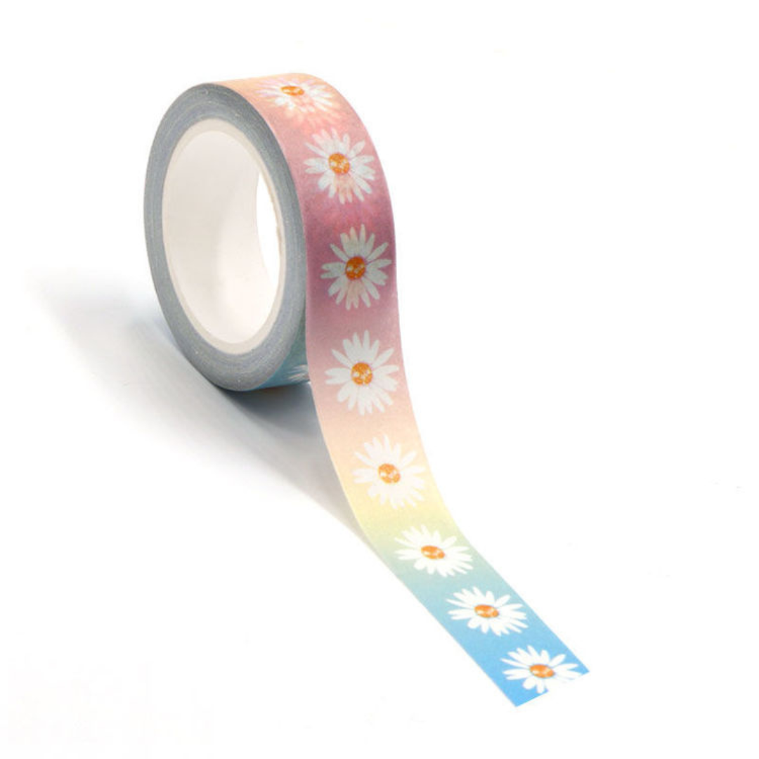 FL10-116  Rainbow Daisies Washi Tape