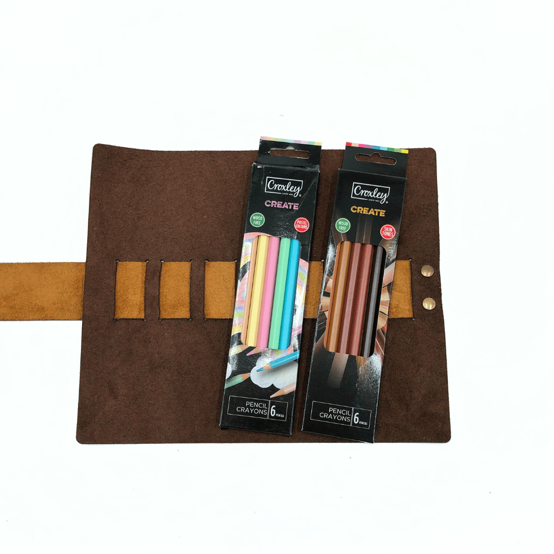 Leather Roll Up Pencil Pouch