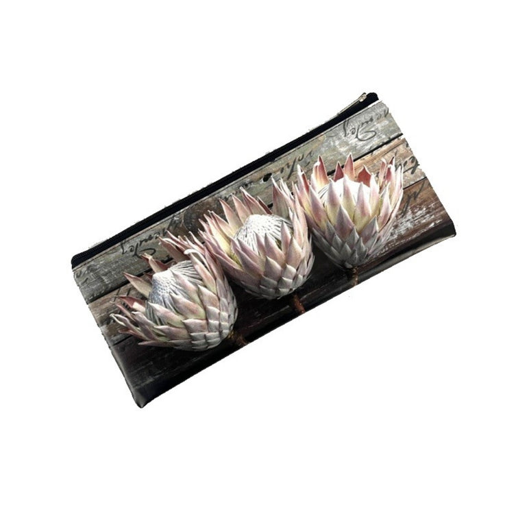 Image shows a protea pencil bag