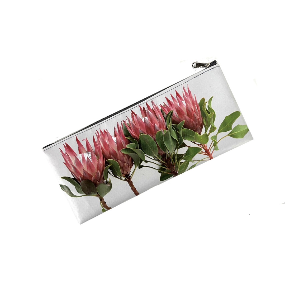 Image shows a protea pencil bag