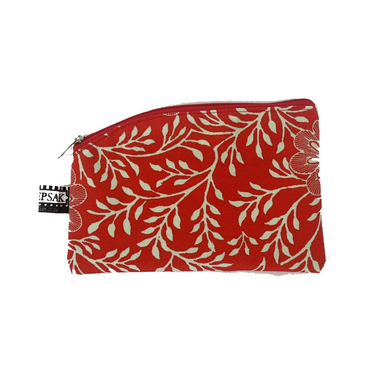 Image shows a red pencil bag