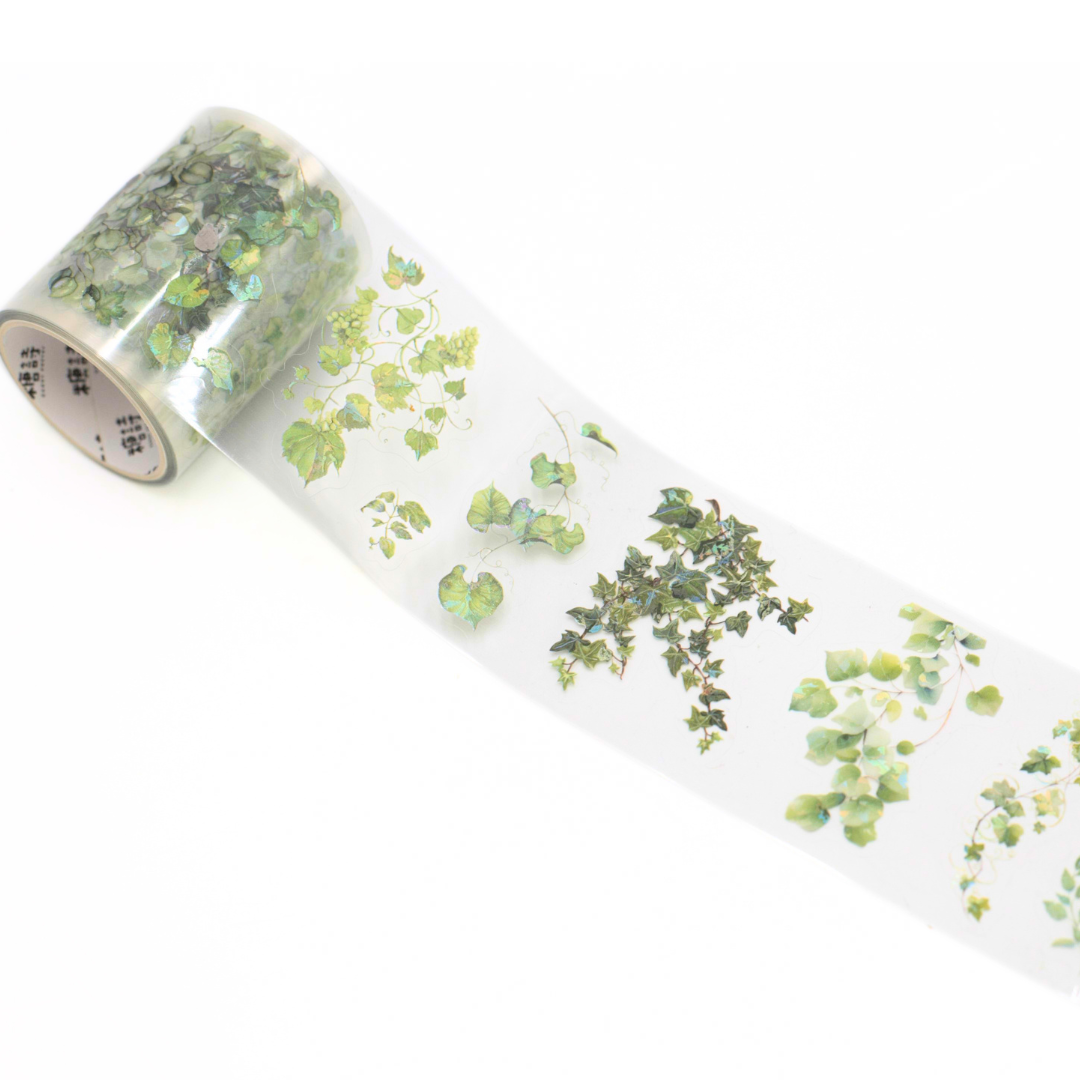 CW113-Green Vines PET Washi Tape