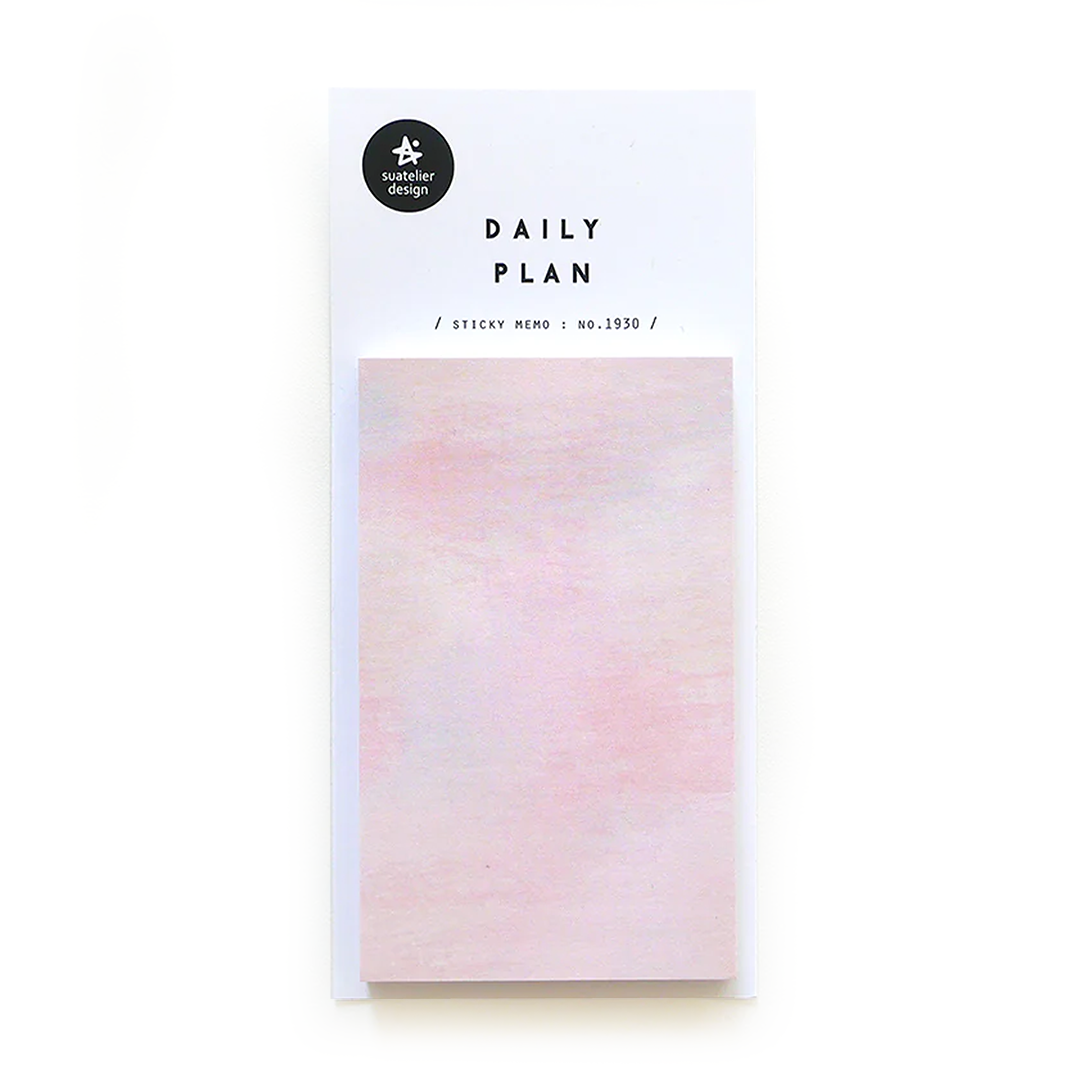 Image shows a pink clouds memo pad 