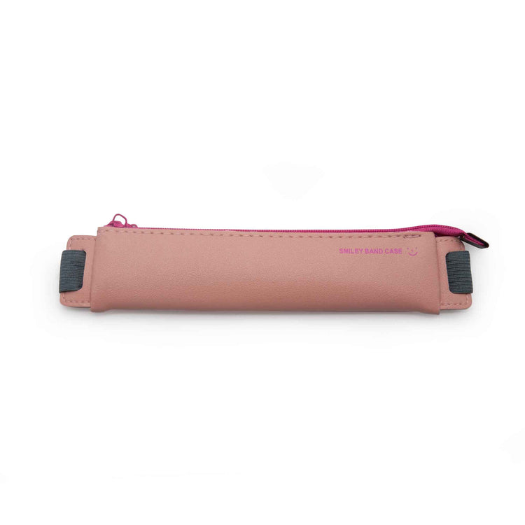 Image shows a pink diary/pencil pouch
