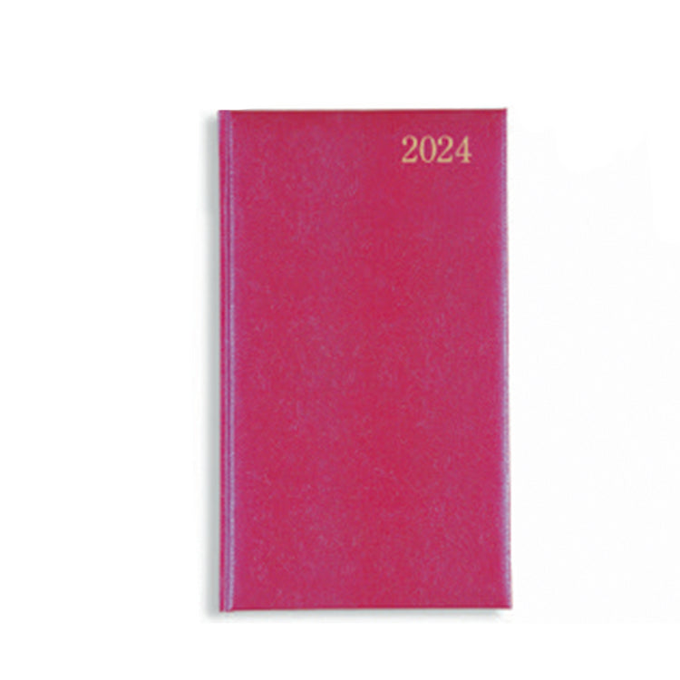 Image shows a pink slim diary