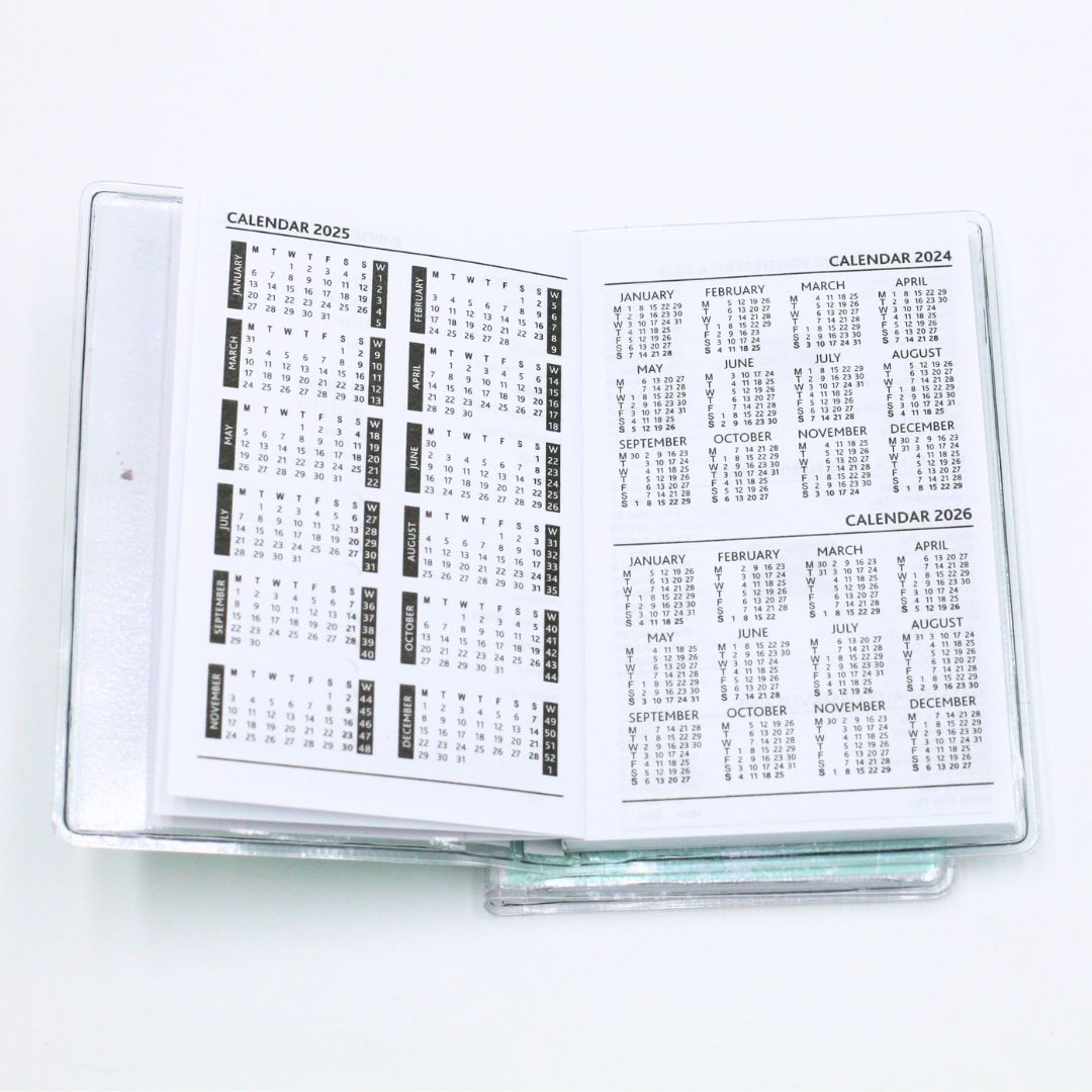 PVC Pocket Diary 2025 - Week-to-view