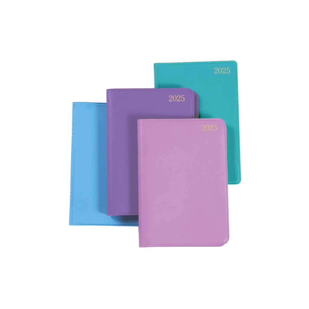 PVC Pocket Diary A7 collection plain colour covers