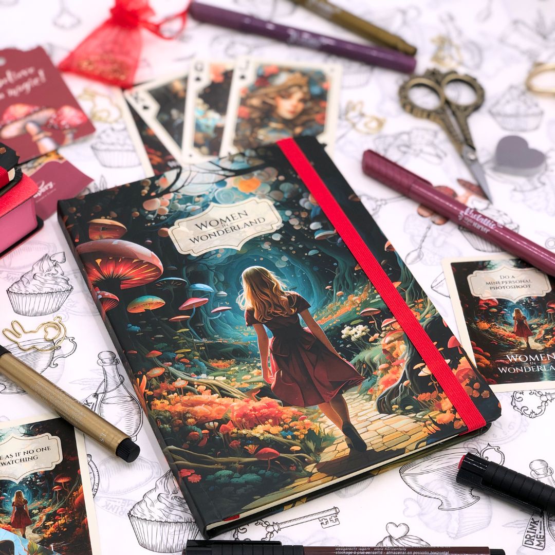 Retro Women In Wonderland Journal