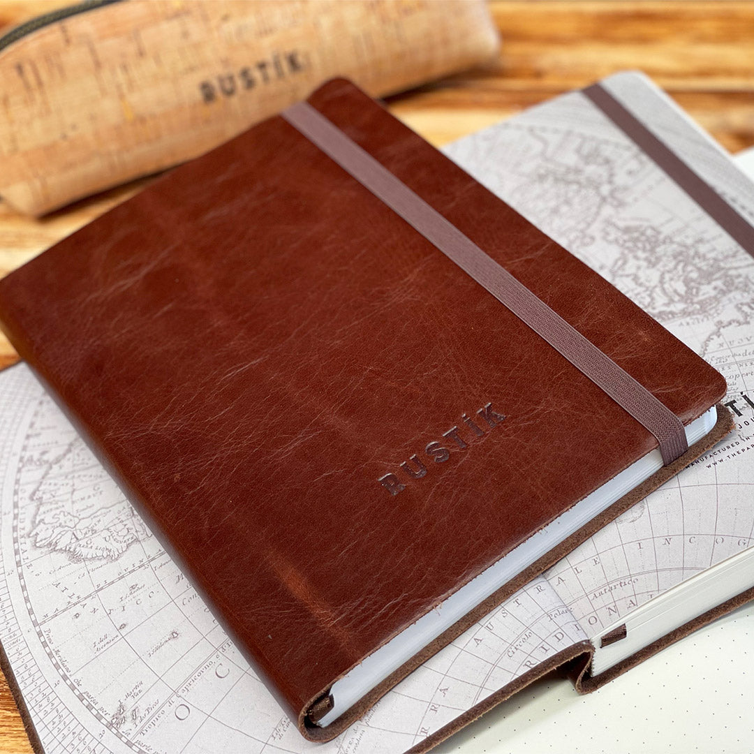 Image shows a Rustik premium dotted journal