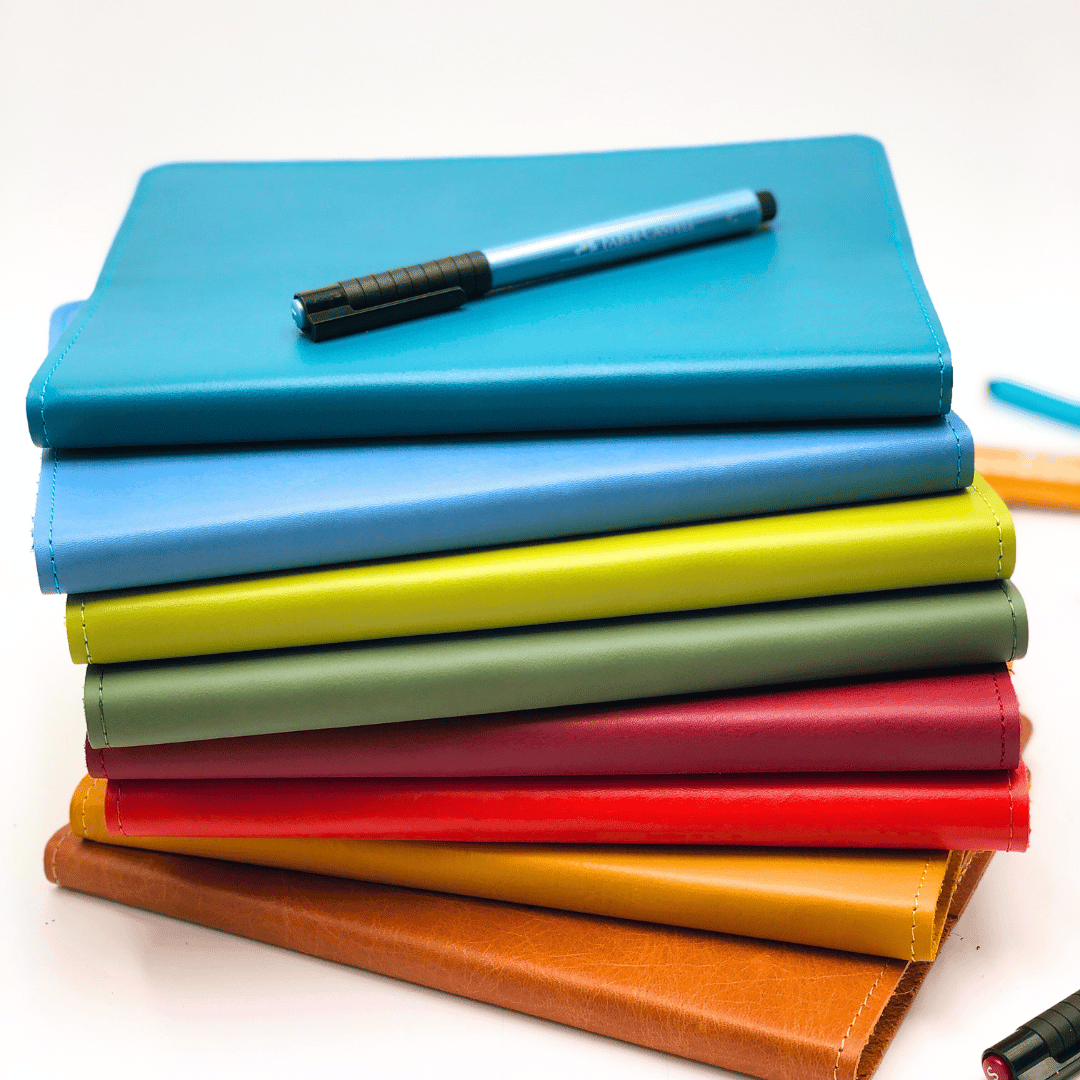 Rustik Colourful Leather Slip On Cover + Journal