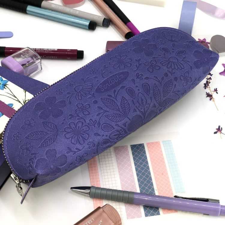 Scribblz purple pencil bag