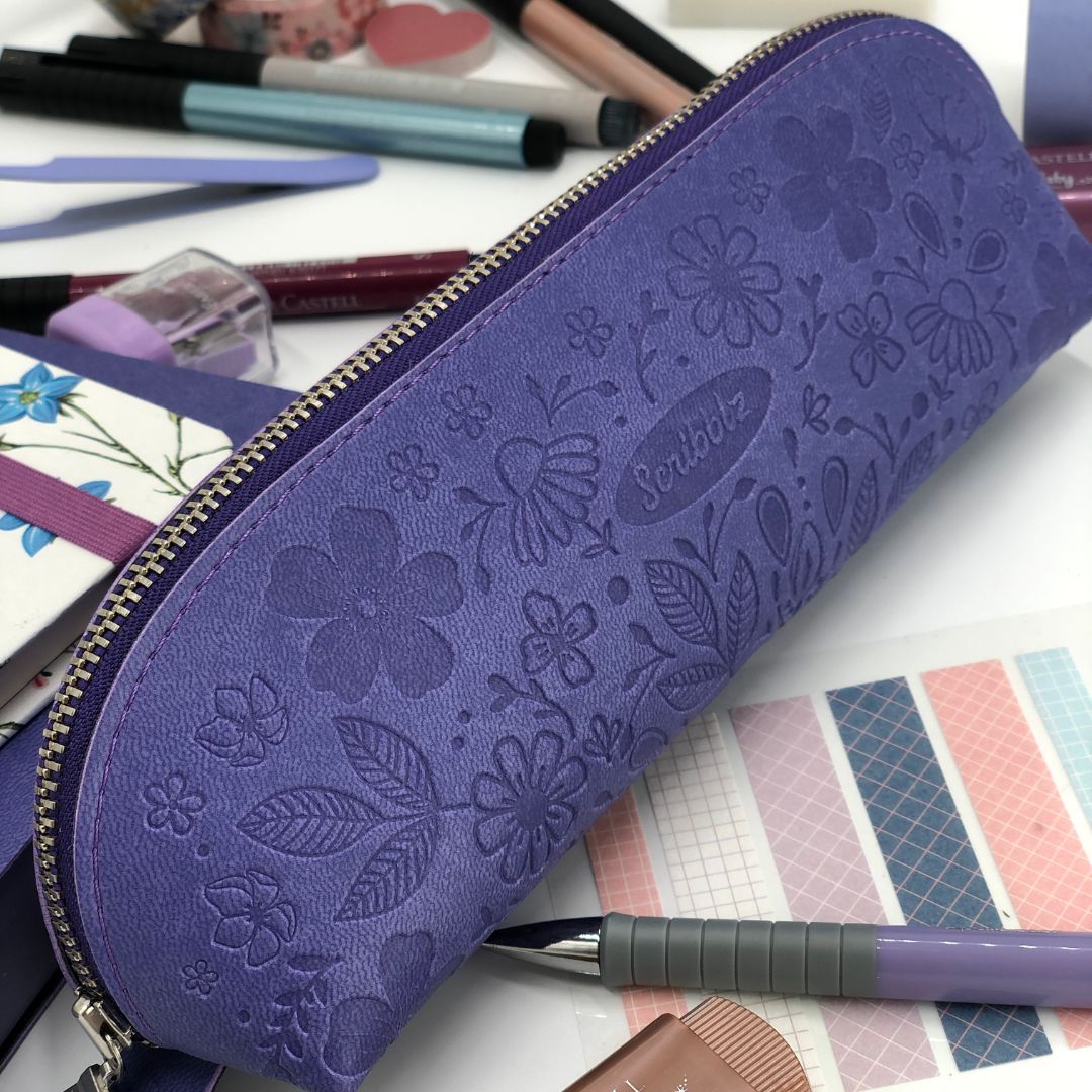 Scribblz purple pencil bag