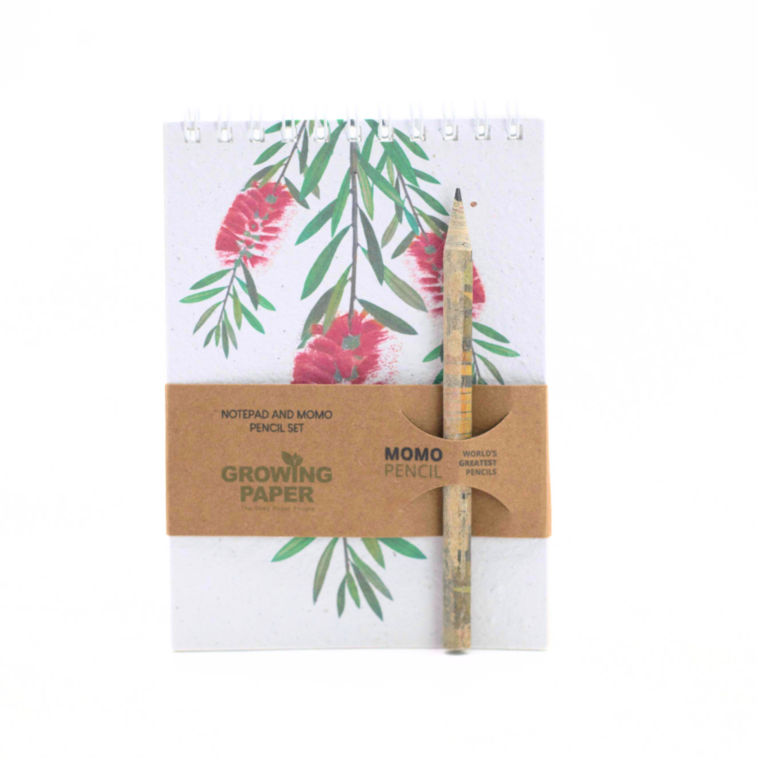 Seed Paper A6 Notepads with MOMO Pencil