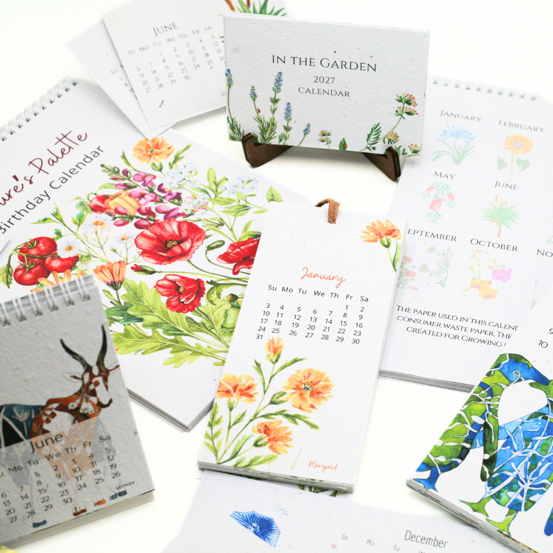 Nature's Palette Seed Paper 2027 Calendar