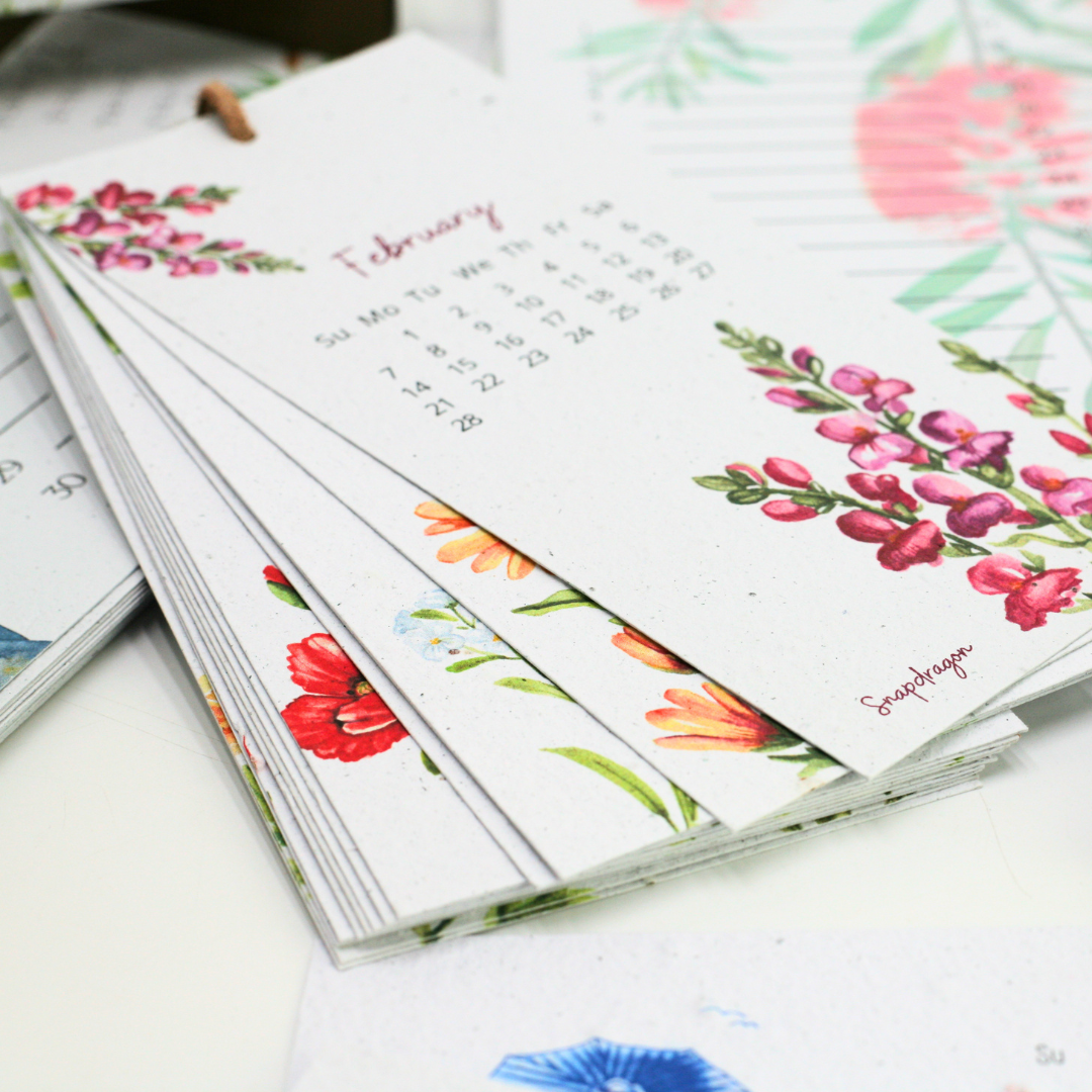 Nature's Palette Seed Paper 2027 Calendar