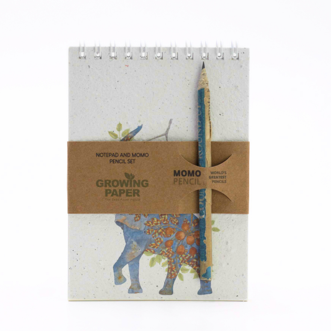 Seed Paper A6 Notepads with MOMO Pencil