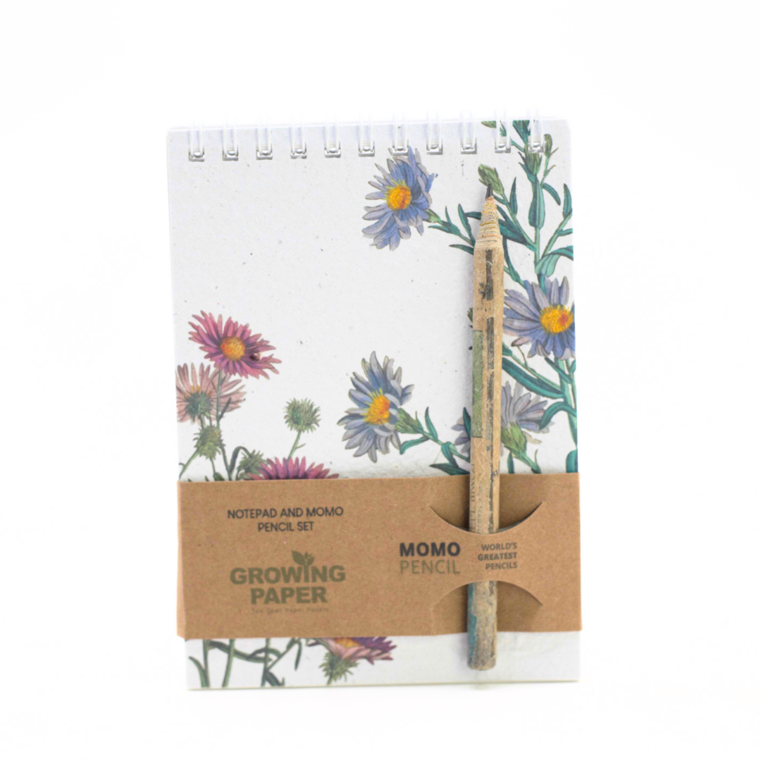 Seed Paper A6 Notepads with MOMO Pencil