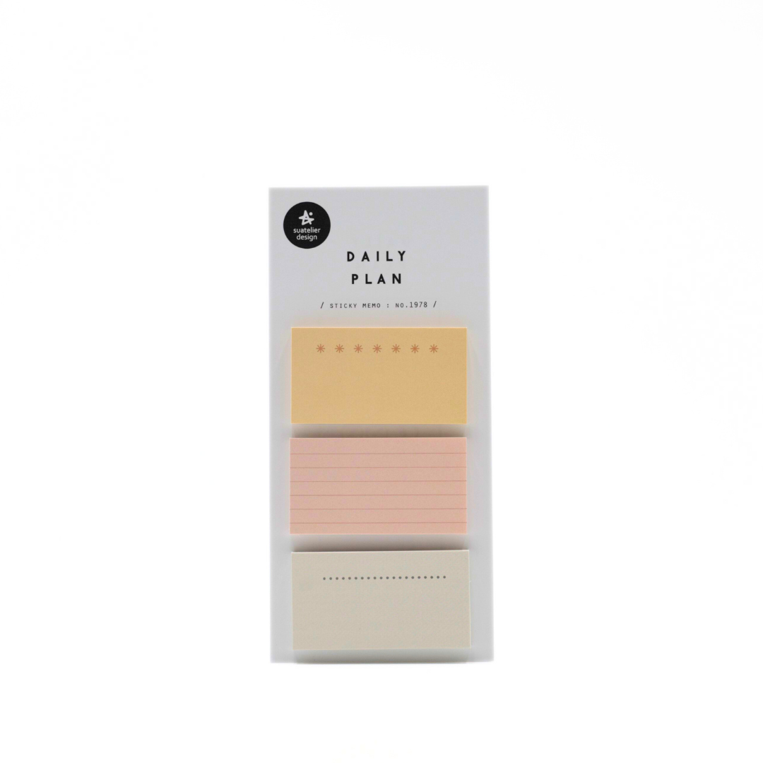Daily Plan - Set of 3 Memo Pads