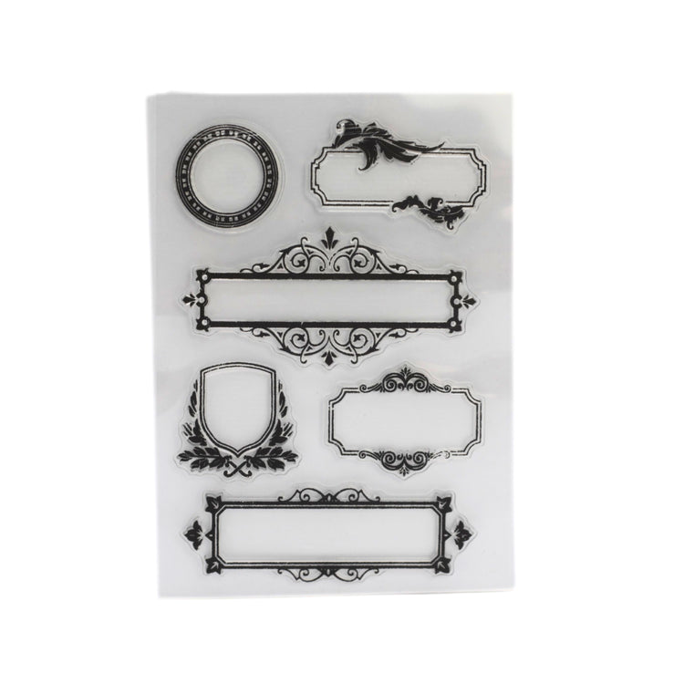 Set of silicone stamps in decorative frames