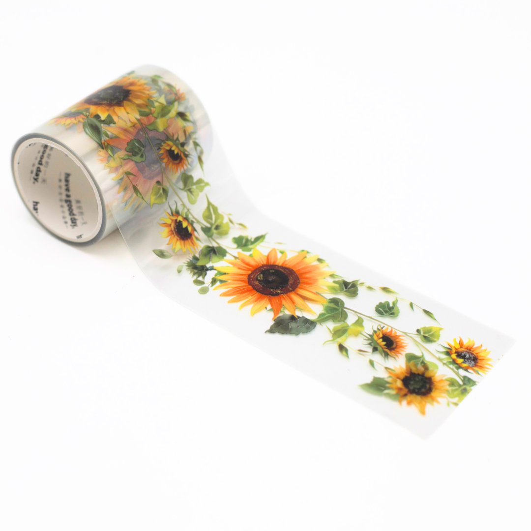 CW112-Sunflowers PET Washi Tape