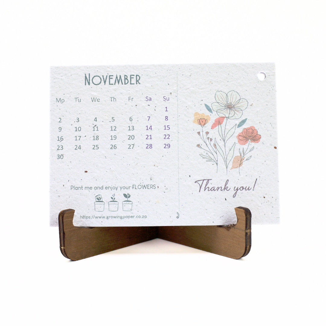Thank You Seed Paper 2026 Calendar