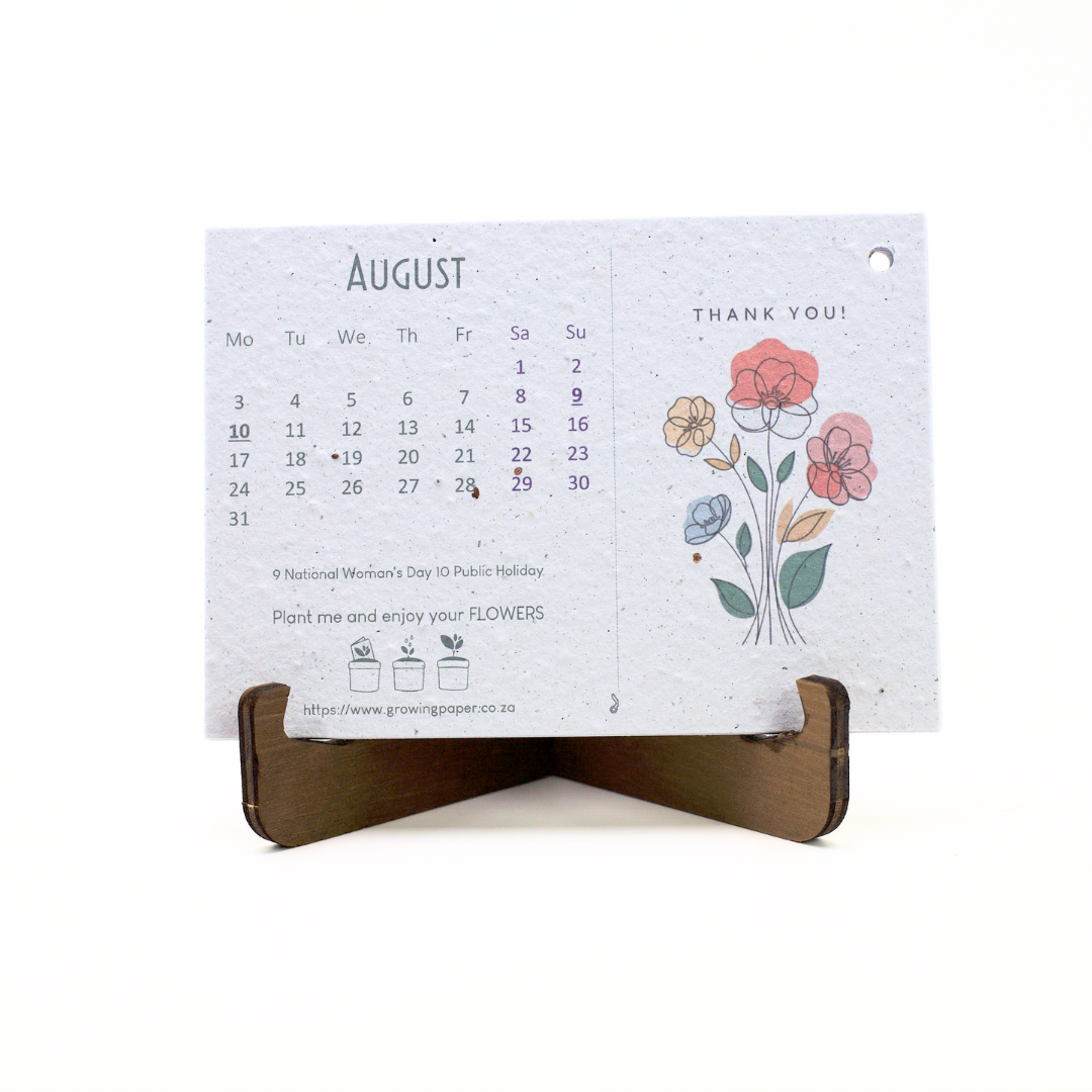 Thank You Seed Paper 2026 Calendar