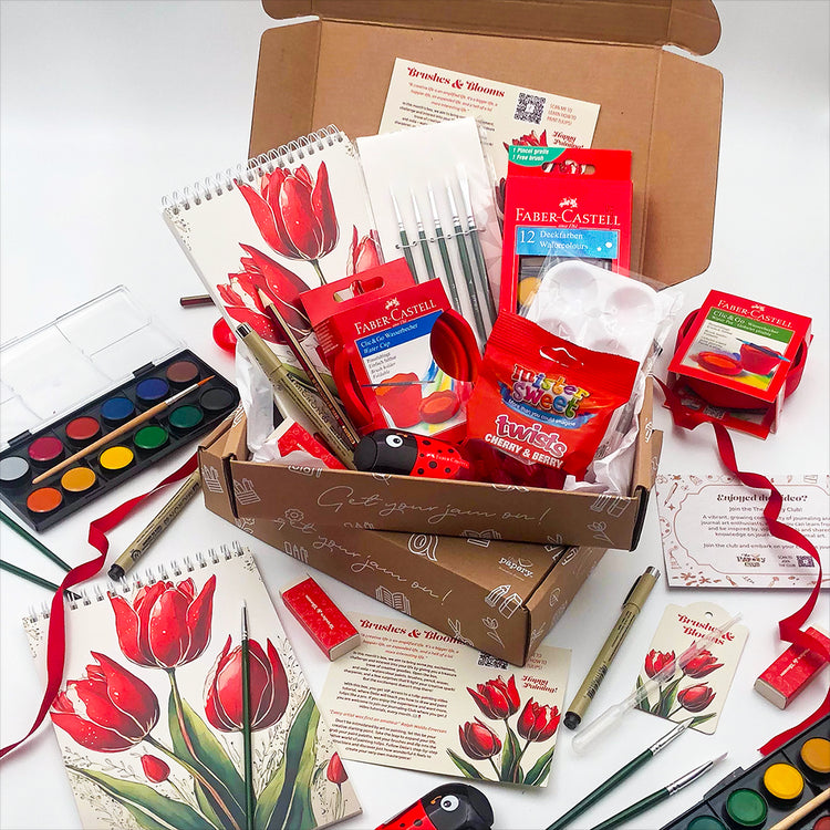 Image shows a Tulip themed stationery box