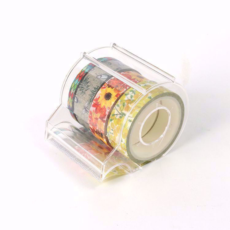 Image shows a washi tape dispenser holding washi tapes