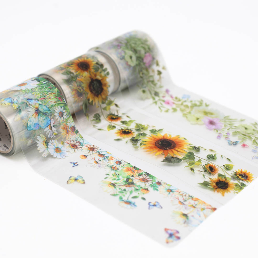 CW112-Sunflowers PET Washi Tape