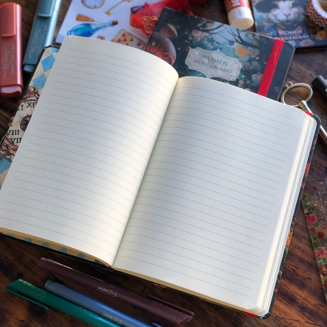 Retro Women In Wonderland Journal