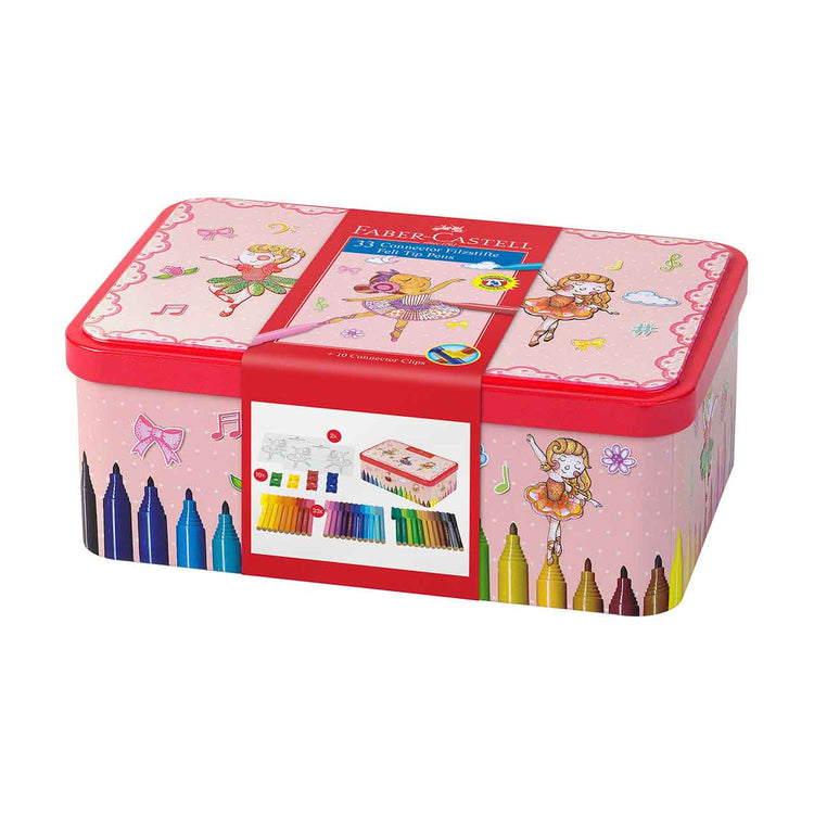 Image shows a Faber-Castell Ballerina stationery box pen set 