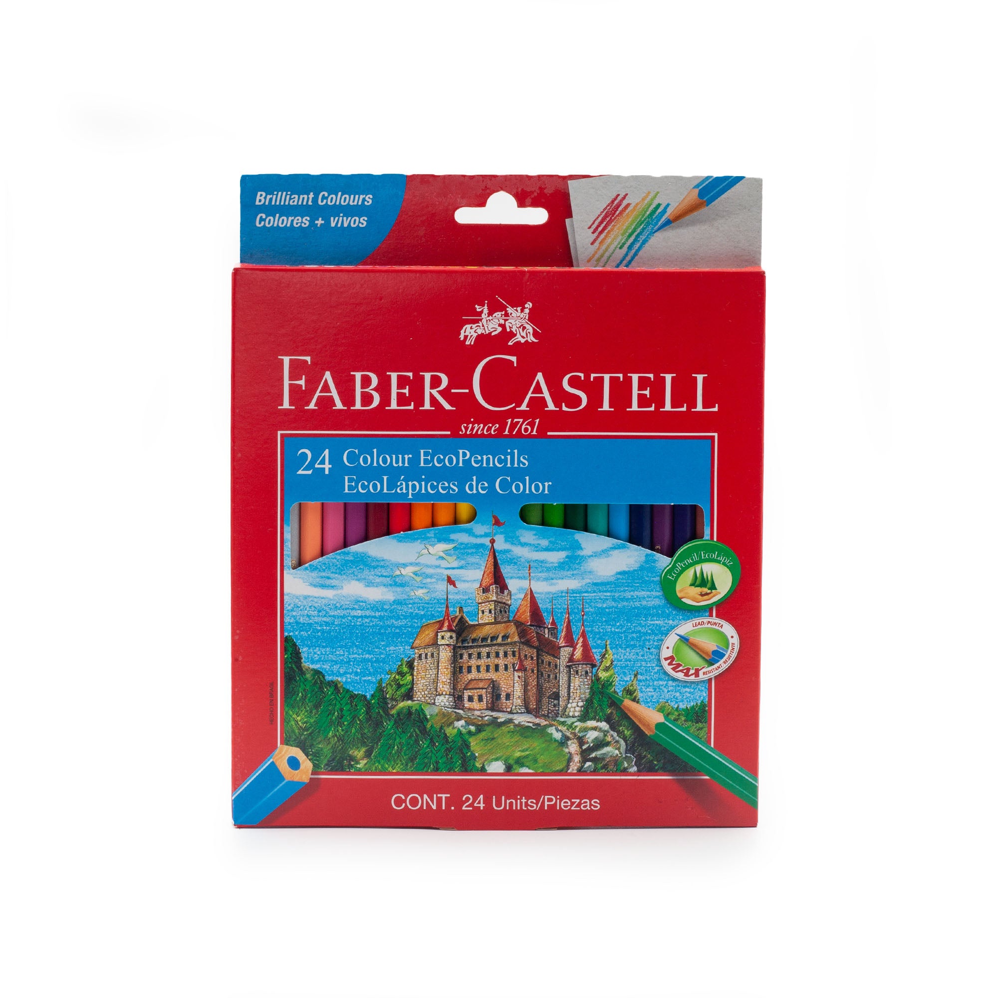 Image shows a set of 24 Faber-Castell colour ecopencils